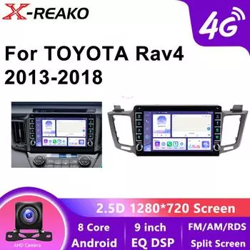 Android 12 8-ядерный беспроводной CarPlay Android Auto Radio для Toyota RAV4 RAV 4 2013 - 2018 Автомобильный мультимедиа GPS 4G 8Core 2din autoradio 8 core 4GB+64GB