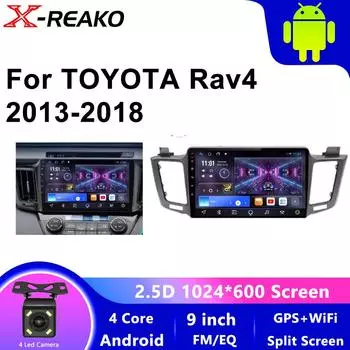 Android 12 8-ядерный беспроводной CarPlay Android Auto Radio для Toyota RAV4 RAV 4 2013 - 2018 Автомобильный Мультимедиа GPS 2din Автомагнитола 4 core 1GB+32GB carplay