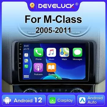 Android 12 Автомобильное радио для Mercedes Benz M-Class W164 GL-Class X164 ML 2 Din GPS Carplay Автоматические интеллектуальные системы Smart Autoradio
