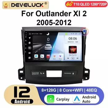 Android 12 Автомобильное радио для Mitsubishi Outlander Xl 2 2005-2012 2 Din GPS Carplay Auto Stereo интеллектуальные системы Smart Autoradio