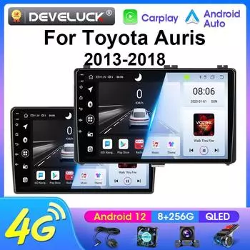 Android 12 Автомобильное радио для Toyota Auris 2013 2014 2015 2016 2017 2018 2 Din GPS Carplay Авто интеллектуальные системы Smart Autoradio