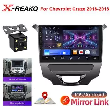 Android 12 Carplay Auto WIFI автомобильное радио для Chevrolet Cruze 2 2015 2016 2017 2018 2019 2020 GPS мультимедиа видеоплеер стерео 4 core 1GB+32GB carplay