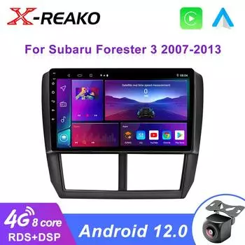 Android 12 Carplay автомобильное радио для Subaru Forester 3 SH 2007-2013 2 Din 4G 8-ядерный мультимедийный проигрыватель 2 din головное устройство 8 core 4GB+64GB