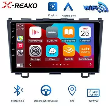 Android 12 Carplay автомобильное радио для Honda CR-V 3 RE CRV 2007-2011 мультимедийный видеоплеер 2 Din навигация GPS 4G 8Core DVD головное устройство 8 core 4GB+64GB