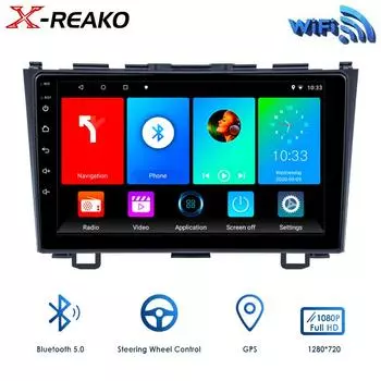 Android 12 Carplay автомобильное радио для Honda CR-V 3 RE CRV 2007-2011 мультимедийный видеоплеер 2 Din навигация GPS DVD головное устройство 1GB+32GB carplay