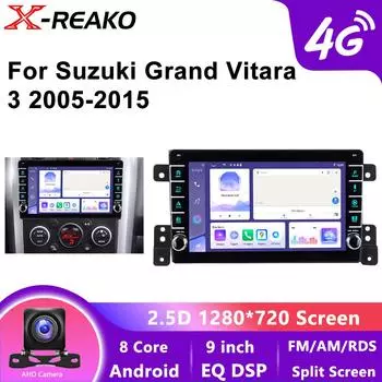 Android 12 Carplay Car Radio для Suzuki Grand Vitara 3 2005 - 2015 Мультимедийный проигрыватель 2 Din Навигация GPS 4G 8Core IPS Stereo DVD 8 core 4GB+64GB