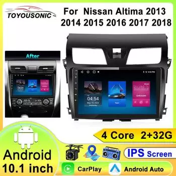 Android 12 Carplay Radio для Nissan ALTIMA TEANA 3 2013-2018 GPS автомобильный видеоплеер Android Auto WIFI BT GPS навигация 2DIN 4 core 1GB+32GB carplay