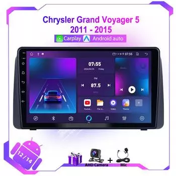 Android 12 для Chrysler Grand Voyager 5 2011-2015 для Dodge Grand Caravan 2008-2020 Автомобильное радио GPS-навигация Carplay Головное устройство