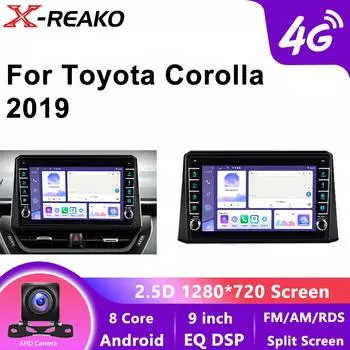 Android 12 мультимедийный проигрыватель для Toyota Corolla 12 Cross 2019 - 2022 Carplay Android Auto Car Radio Stereo Wifi GPS 4G 8Core DSP BT 8 core 4GB+64GB