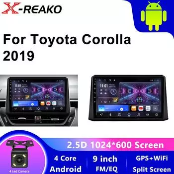 Android 12 мультимедийный проигрыватель для Toyota Corolla 12 Cross 2019 - 2022 Carplay Android Auto Car Radio Stereo Wifi GPS DSP BT 4 core 1GB+32GB carplay