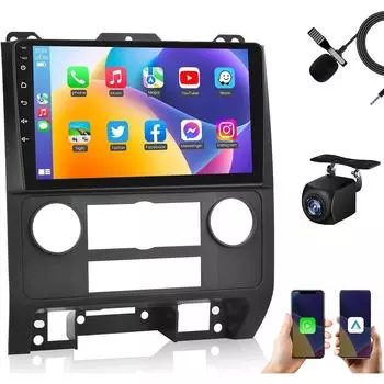 Android 12 Smart Car Radio для Ford Escape 2007-2012 GPS видео мультимедиа стерео автоплеер Carplay без 2din DVD BT 4-core 1+32CP