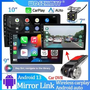 Android 13 7/9/10 дюймов Автомобильный Мультимедиа Беспроводной Carplay Android Auto 2 Din Стерео Ресивер Автомобильное Радио Интеллектуальные системы