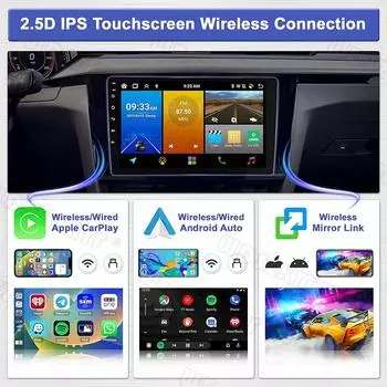 Android 13 7 /9 /10 Универсальный автомобильный радиоприемник GPS Autoradio Carplay 2+32G WIFI FM BT Автомобильный аудиоприемник 2 Din Мультимедийный проигрыватель