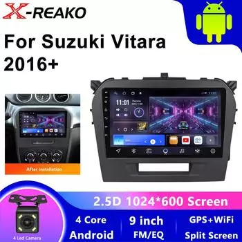 Android 13 Auto Carplay Stereo для Suzuki Vitara 2015 2016 2017 2018 2019 Автомобильный Радио Мультимедиа Видео Плеер Навигация GPS WIFI 4 core 1GB+32GB carplay