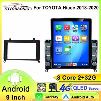 Android 13 автомобильное радио для Toyota Hiace H200 2018 - 2020 Carplay навигация GPS Android Auto Miltimedia плеер стереоголовка BT WIFI 8 core 2GB+32GB