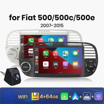 Android 13 Автомобильный радиоплеер для FIAT 500 Abarth 2007-2015 Мультимедиа GPS Навигация Автомагнитола Поддержка Carplay RDS DAB