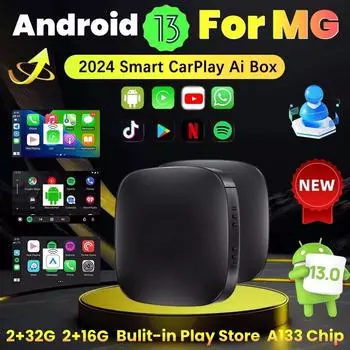 Android 13 Car Ai Box беспроводной адаптер Carplay Android Auto для Netflix Youtube для MG ZS EV MULAN MG4 MG5 EHS MARVEL R MAXUS