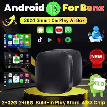 Android 13 Car AI Box беспроводной адаптер Carplay Android Auto для Netflix Youtube для Benz ACES GLA GLB GLC 300 GLE GLS EQB