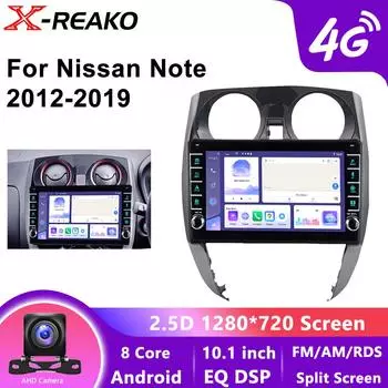 Android 13 Carplay Android Auto Беспроводное автомобильное радио для Nissan Note 2012-2019 Мультимедиа Автомобильная аудиосистема Bluetooth 4G 8-ядерное авторадио 8 core 4GB+64GB