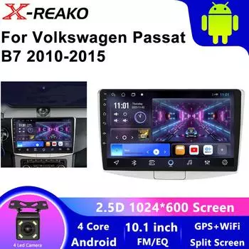 Android 13 CarPlay Android Auto Car Radio для VW Passat B7 B6 CC 2010-2015 Мультимедиа GPS Навигация 2din 2 Din Автомагнитола 4 core 1GB+32GB carplay