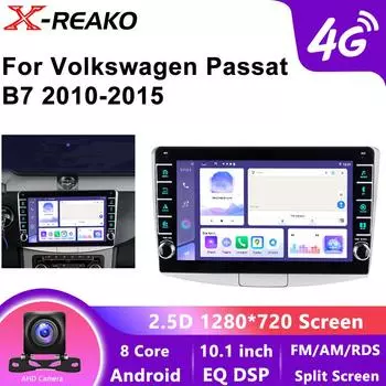 Android 13 CarPlay Android Auto Car Radio для VW Passat B7 B6 CC 2010-2015 Мультимедиа GPS 4G 8Core Навигация 2din 2 Din Автомагнитола 8 core 4GB+64GB
