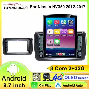 Android 13 Carplay Auto для Nissan NV350 2012-2017 Автомобильный Радио Мультимедиа Видео Плеер Навигация GPS Нет 2Din 2 Din DVD DSP 4G 8 core 2GB+32GB