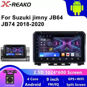 Android 13 Carplay Автомагнитола для Suzuki Jimny 2018 2019 2020 Мультимедийный Видеоплеер GPS Навигация DSP 2Din DVD Стерео 4G 4 core 1GB+32GB carplay