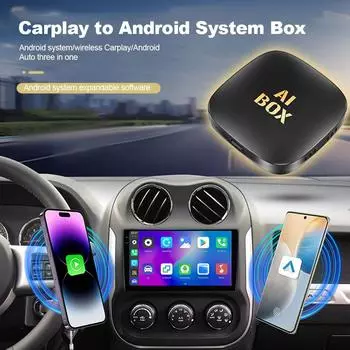 Android 13 CarPlay Smart Ai Box Plug and Play Проводной и беспроводной адаптер Android Auto для интеллектуальных систем автомобиля Netflix YouTube