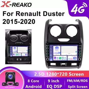 Android 13 для Renault Duster 2015 - 2021 для LADA Largus 2021 автомобильный радиоприемник мультимедиа видеоплеер 4G 8 ядер навигация без 2din Navi dvd BT 8 core 4GB+64GB