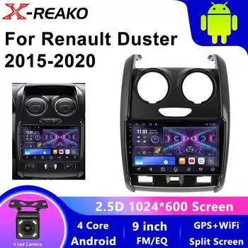 Android 13 для Renault Duster 2015 - 2021 для LADA Largus 2021 автомобильный радиоприемник мультимедиа видеоплеер навигация без 2din Navi dvd BT 4 core 1GB+32GB carplay