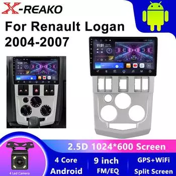 Android 13 для Renault Logan I 2004 2005 2006 2007 2008 2009 Мультимедиа GPS Автомобильный плеер Авто Радио Навигация Стерео Carplay DVD 4 core 1GB+32GB carplay