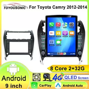 Android 13 для Toyota Camry 7 XV 50 55 2012 2013 2014-2015 2016 2017 Мультимедиа Carplay Car PlayerНавигационный экран GPS Радио 8 core 2GB+32GB