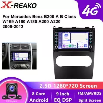 Android 13 GPS автомобильное радио мультимедиа головное устройство для Mercedes Benz B200 AB Class W169 A160 A180 A200 A220 2009-2012 4G 8Core BT радио 8 core 4GB+64GB