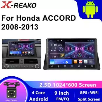 Android 13 Honda Accord 2008-2013 Carplay Wireless Android Auto Navigazione GPS Touch Screen Wifi 4 core 1GB+32GB carplay
