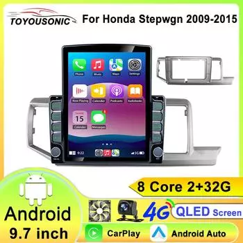 Android 13 навигация без 2DIN Carplay авто головное устройство экран для Honda Stepwgn 2009 - 2015 радио стерео мультимедиа автомобильный плеер GPS 8 core 2GB+32GB