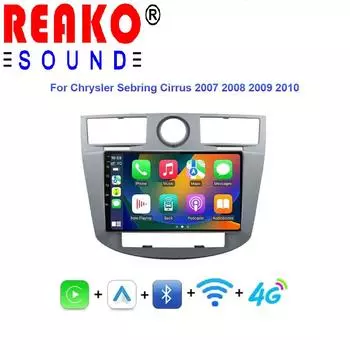 Android 14 автомобильное радио для Chrysler Sebring Cirrus 2007 2008 2009 2010 Multimeida GPS навигация 4G беспроводной Carplay автоплеер 4 core 1GB+32GB carplay