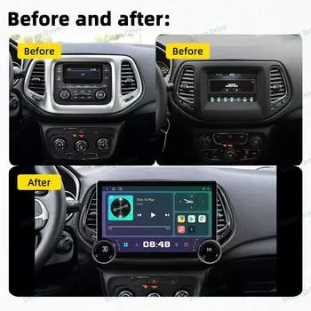 Android 2 Din Car Radio для JEEP Compass 2017 - 2020 стерео GPS навигация мультимедийный плеер Авторадио Аудио Авто Головное устройство WIFI