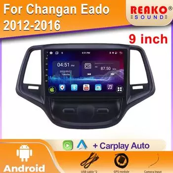 Android 2K автомобильное радио для Changan Eado 2012-2016 Видео Мультимедиа Bluetooth Плеер Навигация GPS 4G Carplay стерео 4 core 1GB+32GB carplay