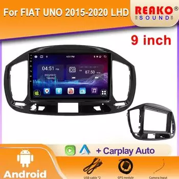 Android 2K автомобильное радио для FIAT UNO 2015-2020 LHD Видео Мультимедиа Bluetooth Плеер Навигация GPS 4G Carplay стерео 4 core 1GB+32GB carplay