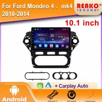 Android 2K автомобильное радио для Ford Mondeo 4 mk4 2010-2014 Видео Мультимедиа Bluetooth Плеер Навигация GPS 4G Carplay стерео 4 core 1GB+32GB carplay