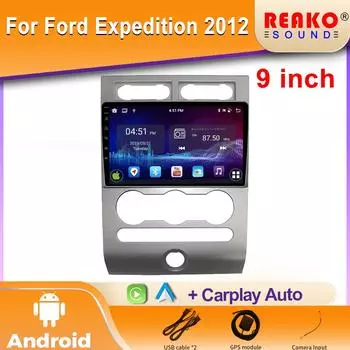 Android 2K IPS автомобильное радио для Ford Expedition 2012 Видео Мультимедиа Bluetooth Плеер Навигация 4G GPS Carplay стерео 4 core 1GB+32GB carplay