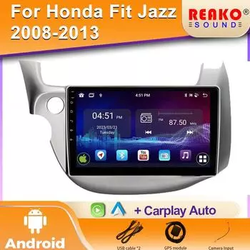 Android Auto Car radio для HONDA FIT JAZZ 2007-2014 мультимедийный проигрыватель 4G DSP Carplay 2din головное устройство сенсорный экран SWC RDS BT 4 core 1GB+32GB carplay