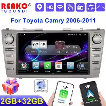 Android Auto Car radio с GPS-навигацией Wireless Carplay WiFi Fit J BL для Toyota Camry 2006-2011 Android Car Stereo 4 core 2GB+32GB carplay