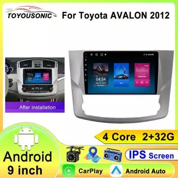 Android автомагнитола для TOYOTA AVALON 2011 2012 стерео GPS навигация видео Мультимедийный проигрыватель магнитофон carplay 4 core 1GB+32GB carplay