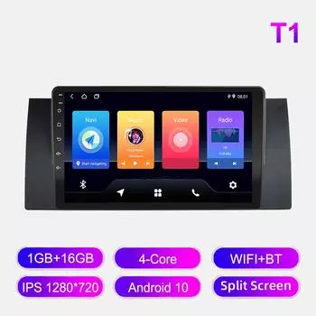 Android автомобильное радио для BMW 5 E39 E53 X5 1996-2004 мультимедийный проигрыватель головное устройство стерео GPS навигация BT WIFI 1+16 ГБ 1+16GB