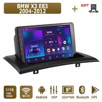 Android автомобильное радио для BMW X3 E83 2004-2012 мультимедийный проигрыватель головное устройство стерео GPS навигация BT WIFI 1+16 ГБ 1+16GB