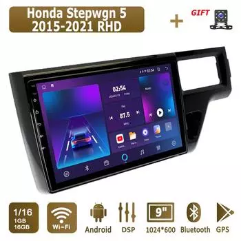 Android автомобильное радио для Honda Stepwgn 5 2015-2021 мультимедийный проигрыватель головное устройство стерео GPS навигация BT WIFI 1+16 ГБ 1+16GB