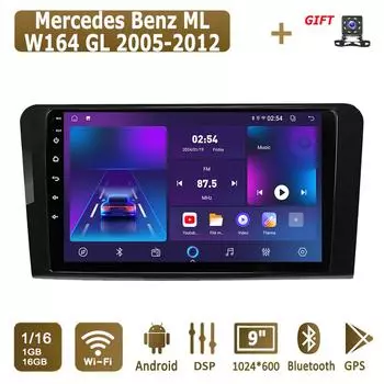 Android автомобильное радио для Mercedes Benz ML W164 GL 2005-2012 мультимедийный проигрыватель головное устройство стерео GPS навигация BT WIFI 1+16 ГБ 1+16GB