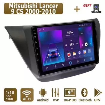 Android автомобильное радио для Mitsubishi Lancer 9 CS 2000-2010 мультимедийный проигрыватель головное устройство стерео GPS навигация BT WIFI 1+16 ГБ 1+16GB,A