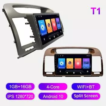Android автомобильное радио для Toyota Camry V30 2001-2005 мультимедийный проигрыватель головное устройство стерео GPS навигация BT WIFI 1+16 ГБ 1+16GB серый